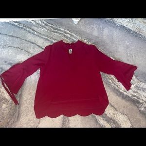 Monteau Large burgundy Blouse